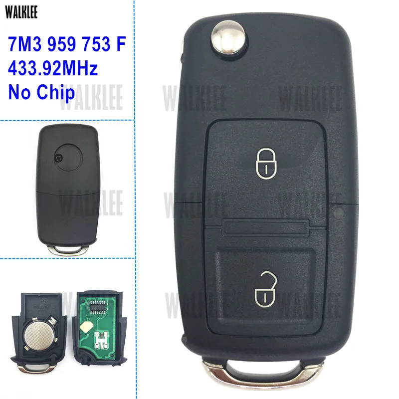 Пульт дистанционного управления WALKLEE для VW/VOLKSWAGEN Sharan 7M3959753F / 7M3 959 753 F 753F 5WK46011 CE