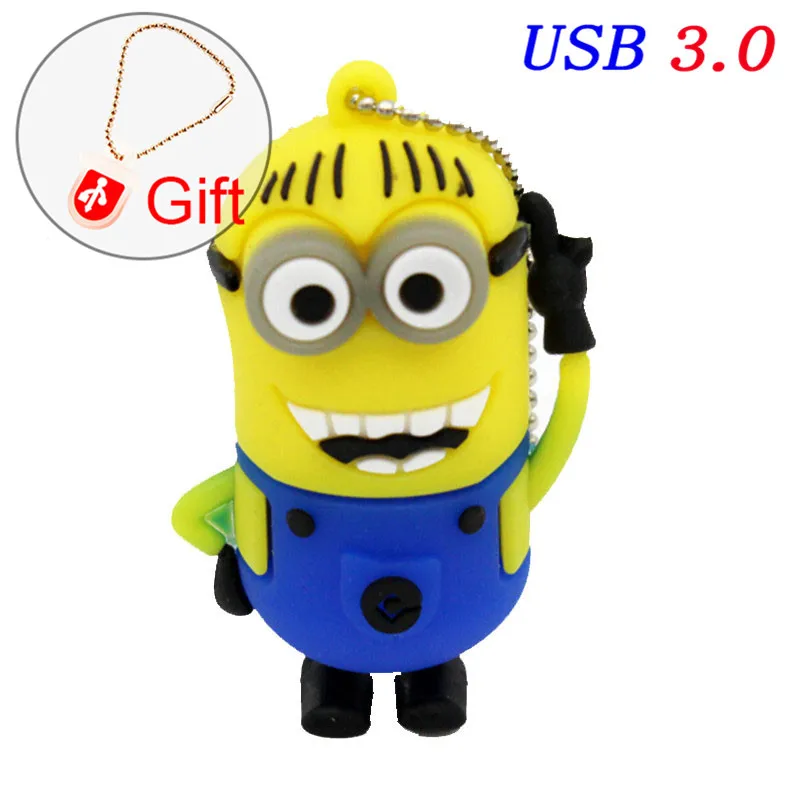 JASTER, Миньоны, usb флеш-накопитель, Милый Гадкий я, 2, USB 3,0, флеш-накопитель, 4 ГБ, 8 ГБ, 16 ГБ, 32 ГБ, 64 ГБ, карта памяти, подарок, флешка - Цвет: Blue