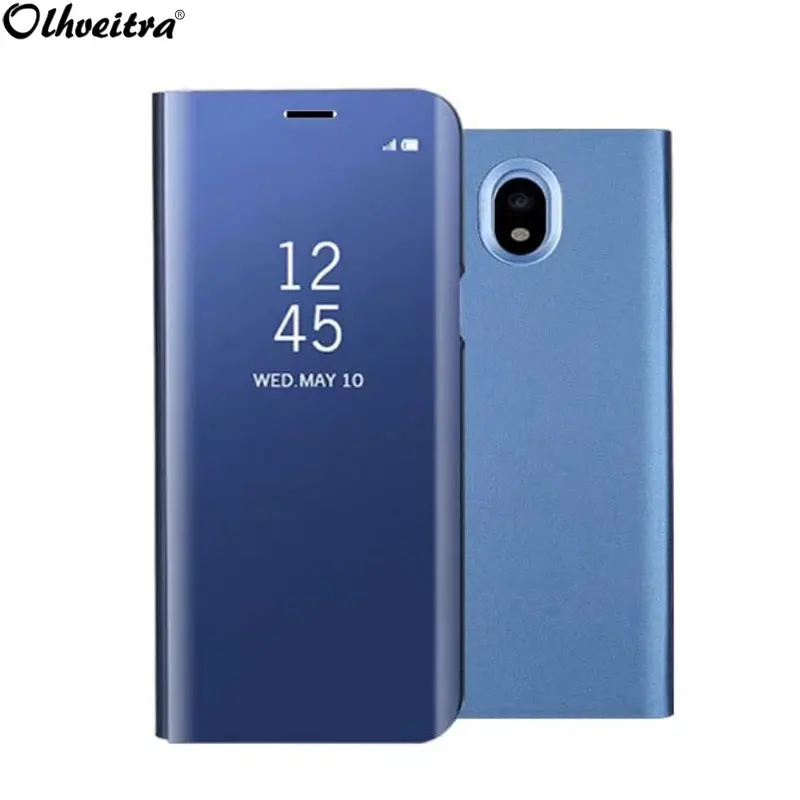Clear View Flip Cover для samsung J5 2017 Евразийская версия Чехол оригинальное зеркало Экран