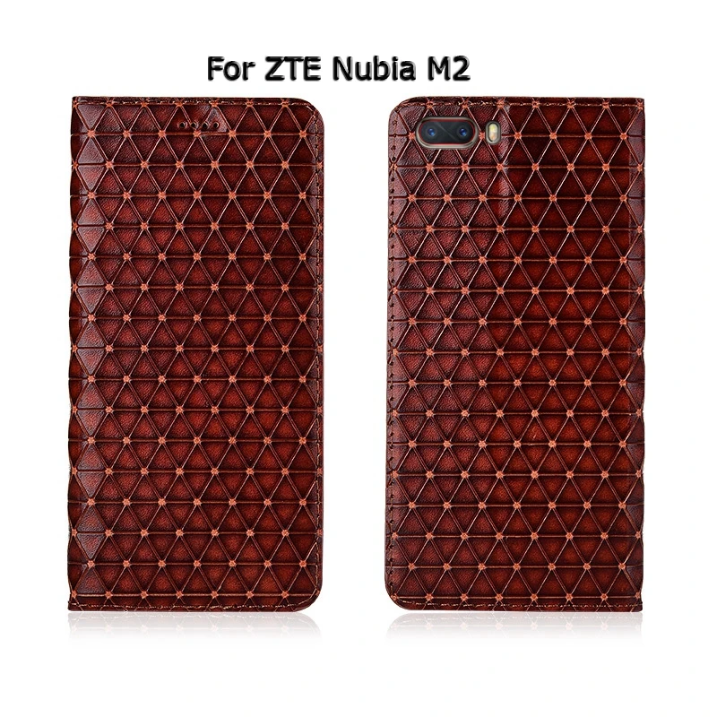 Верх из натуральной кожи для мобильного телефона чехол ZTE Nubia M2 / Lite Флип Магнитный