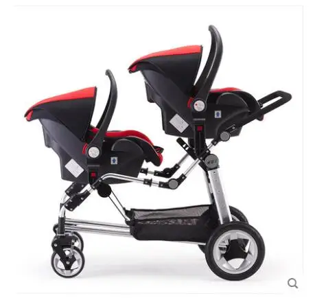E Двойная коляска Bugaboo осла, модная верхняя одежда для мам и уход за кожей лица бок близнецов второго ребенка раза коляска - Цвет: E