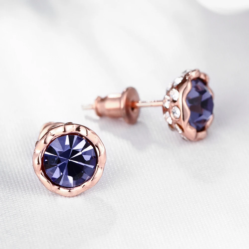 Модные популярные белый/синий/фиолетовый/красный/зеленый crystalStud серьги для