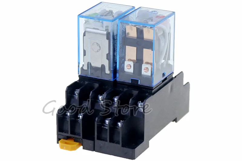 1 комплект 220 В AC DC 10A катушка реле мощности DPDT LY2NJ HH62P HHC68A 2Z с гнездом|Реле| |