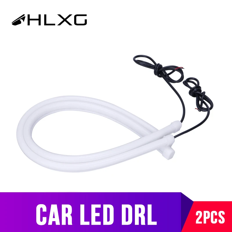 DRL Автомобильные дневные ходовые огни поворотные Гибкие ангельские глазки