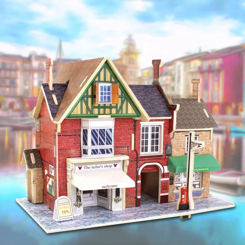 Деревянные 3D Руки DIY стерео Головоломка доска Пазлы для детей Собранный Дом