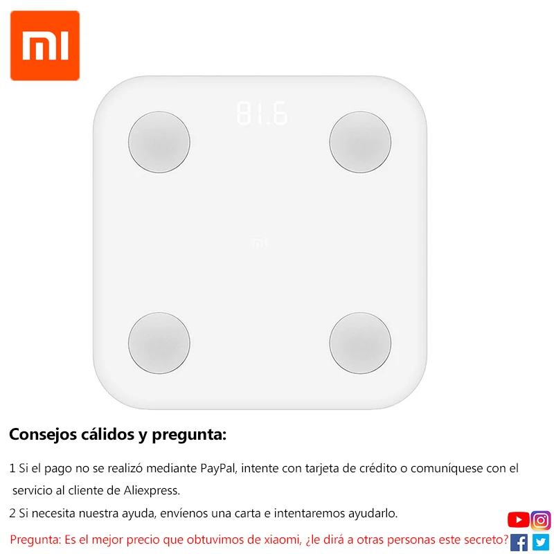 2019 Горячая продажа Xiaomi Mi весы анализатор тела цифровые напольные 2 умные для