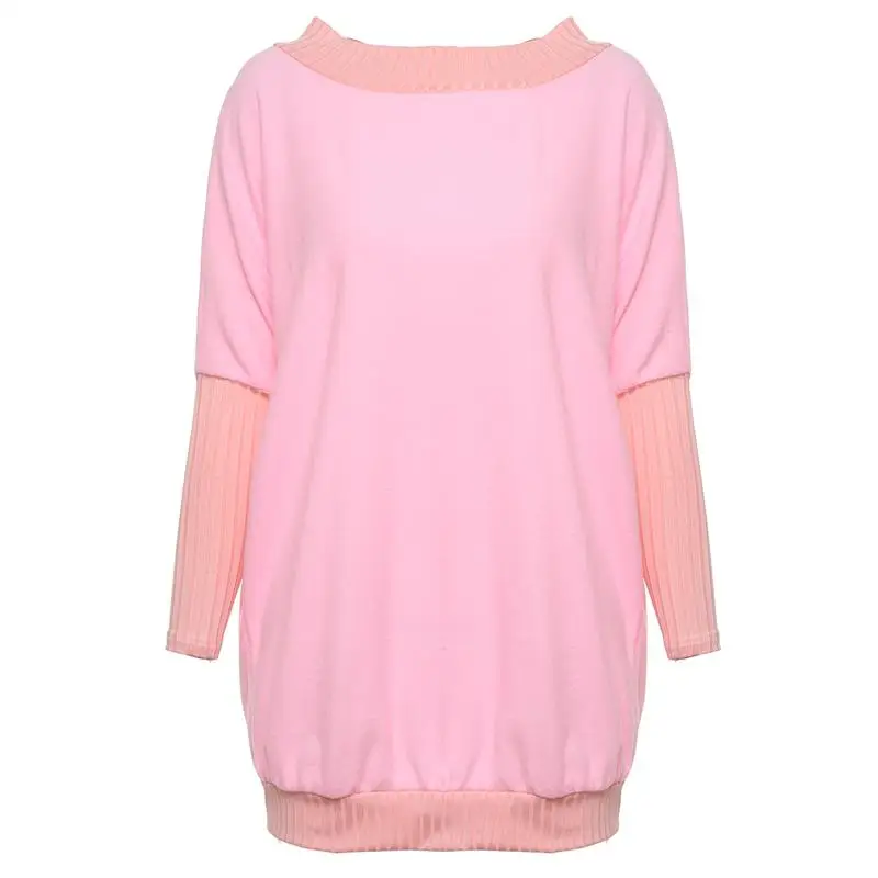 Повседневное женское свободное платье рубашка мини с рукавом летучая мышь