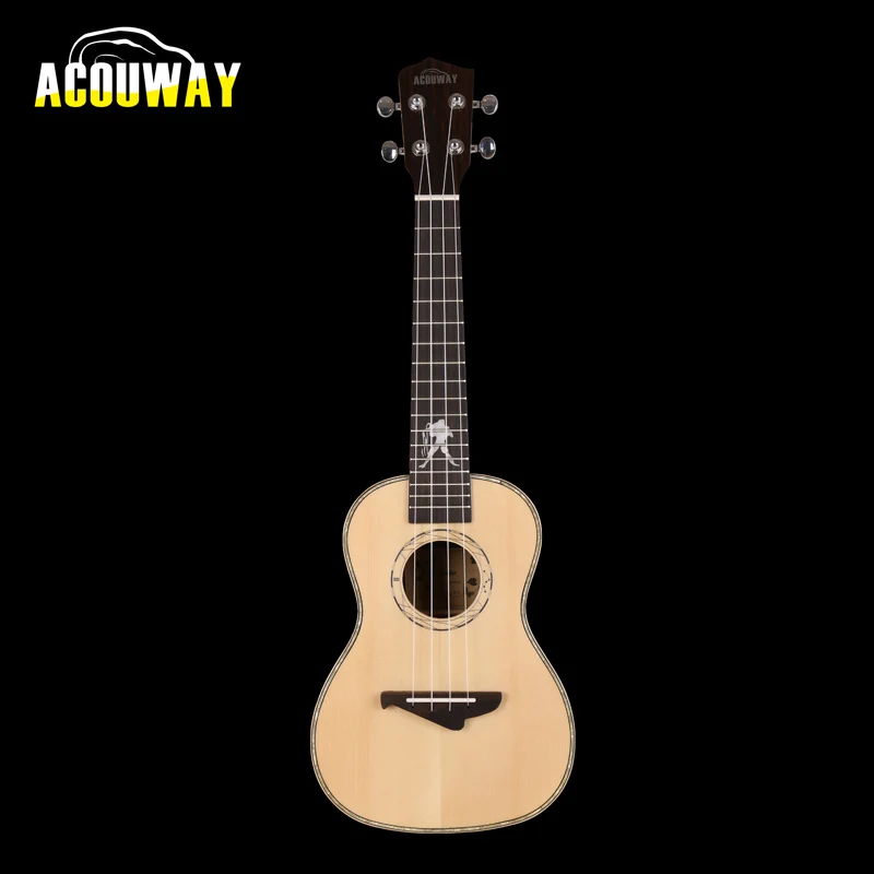 Acouway твердая ель Топ укулеле ukelele концертный тенор 23 26 укулеле глянцевая отделка 12 подарок зодиака подарок модель с бесплатной сумкой