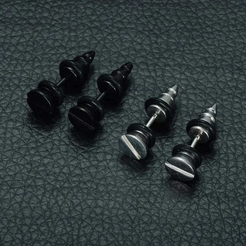 Серьги мужские со шлицевыми винтами нержавеющая сталь предотвращение аллергии