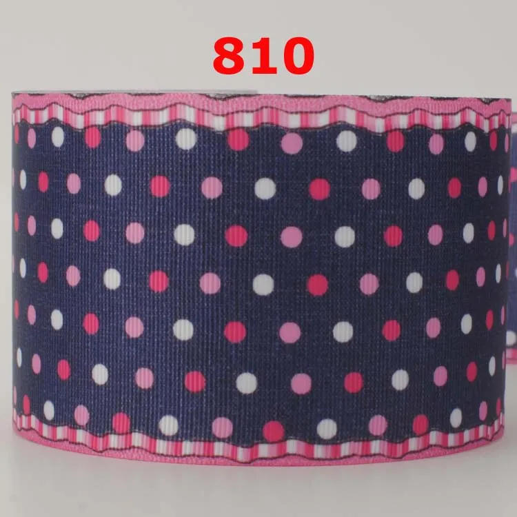 NEW 50 yards 3&quot 75mm dots &amp wave ribbon printed grosgrain free shipping DIY | Дом и сад