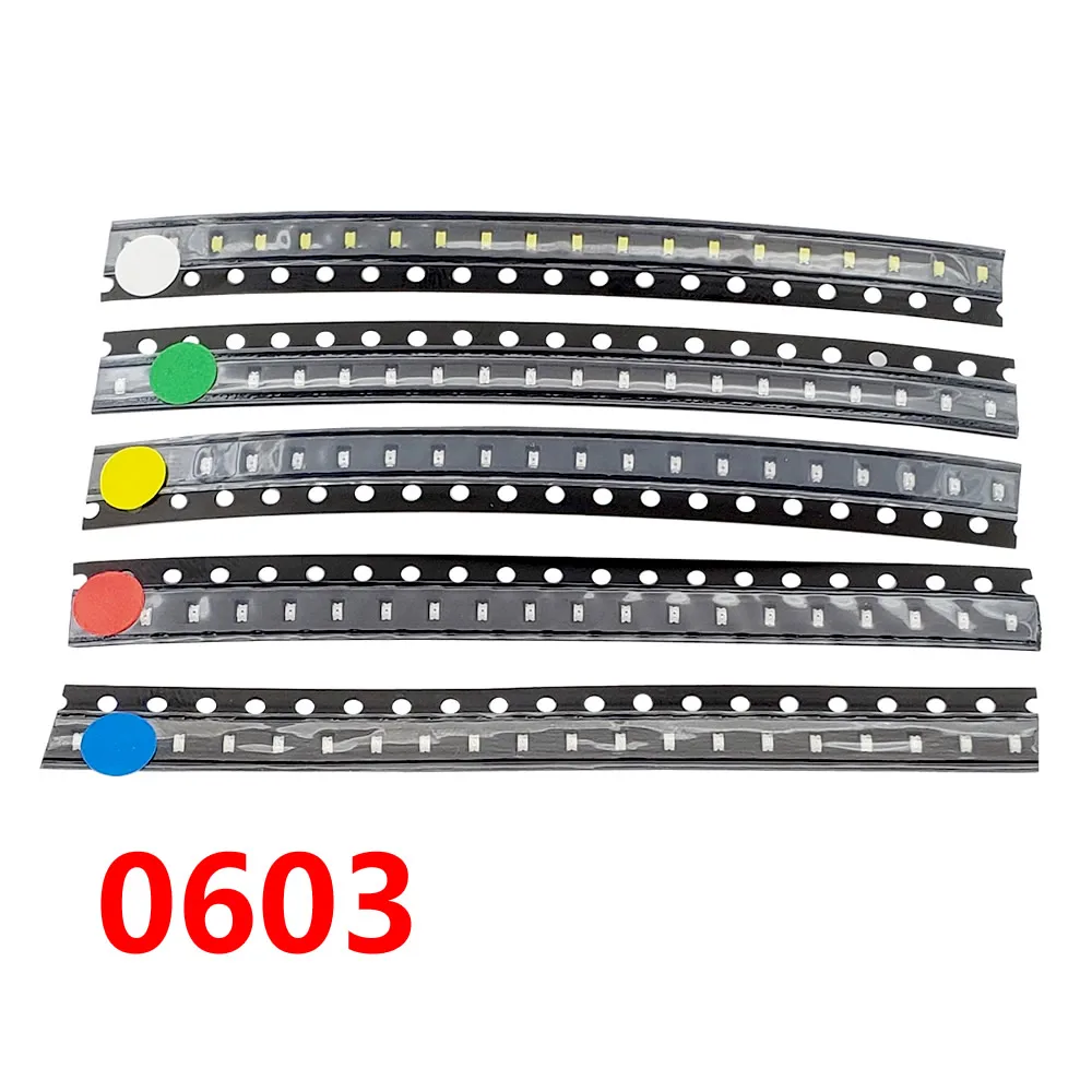 Светодиодный диодный набор 100 шт. = 5 цветов x 20 0603 0805 1206 1210 5050 светодиодный SMD