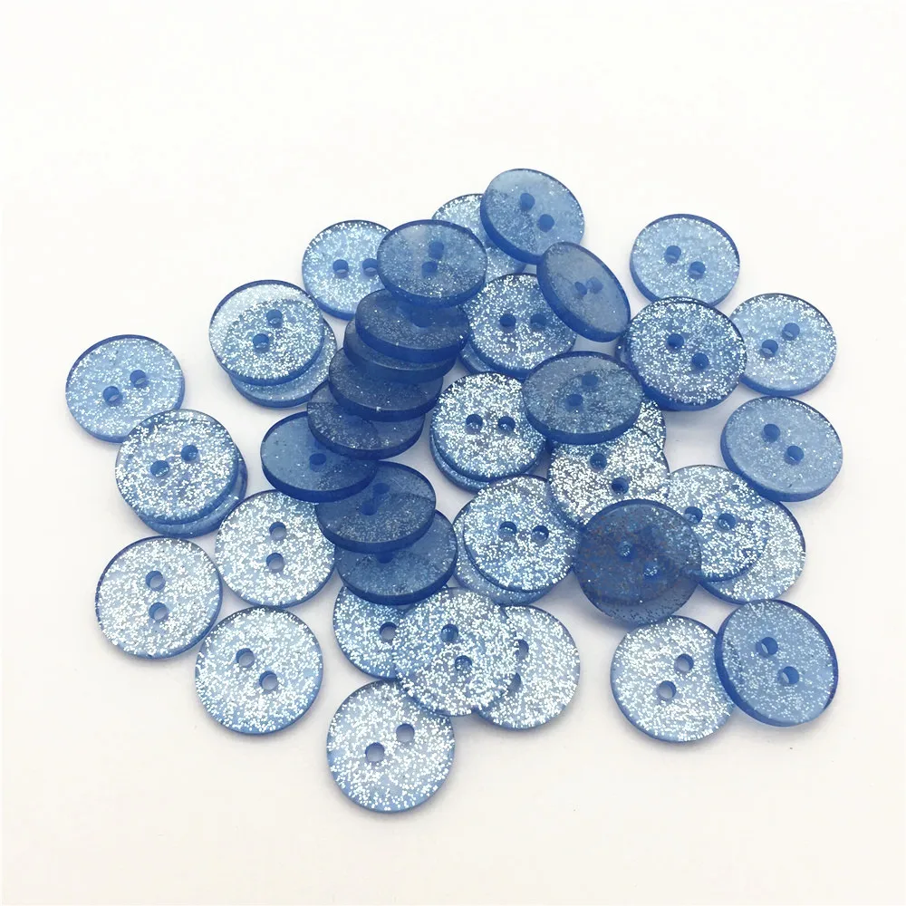 Пуговицы из смолы с синим блеском 200 шт. 15 мм круглые блестящие пуговицы 2