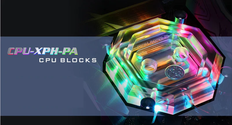 Bykski cpu водоблок используется для INTEL LGA1150 1151 1155 1156 2011X99 RGB поддержка 5 в 3PIN GND разъем для материнской платы/cpu-XPH-PA
