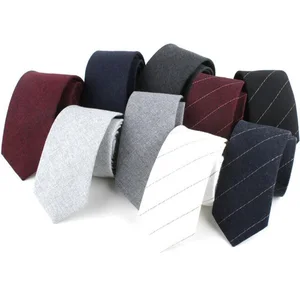 Галстук RBOCOTT мужской, хлопковый, однотонный, 6 см, тонкий, в полоску