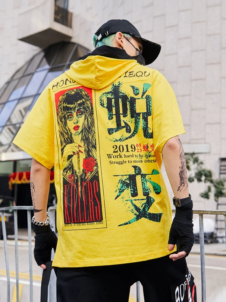 2019 Harajuku Клоун Футболка уличная мужская оверсайз футболка хип хоп летняя