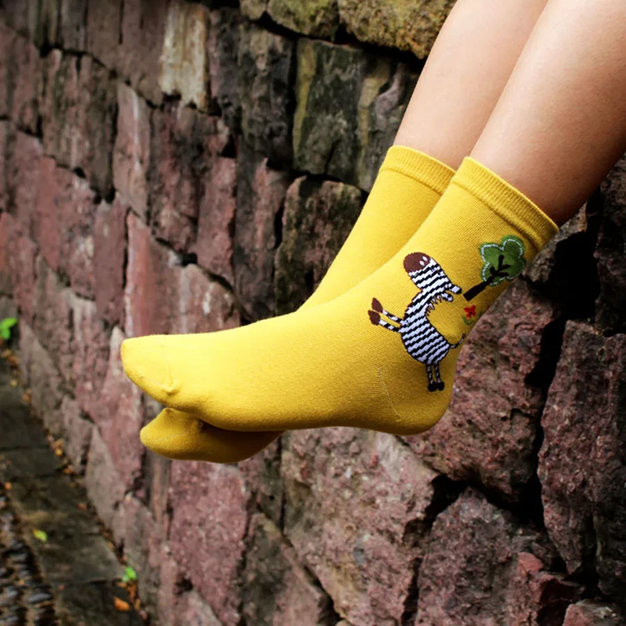 Новинка 2017 модные женские носки большого размера в стиле Харадзюку ретро