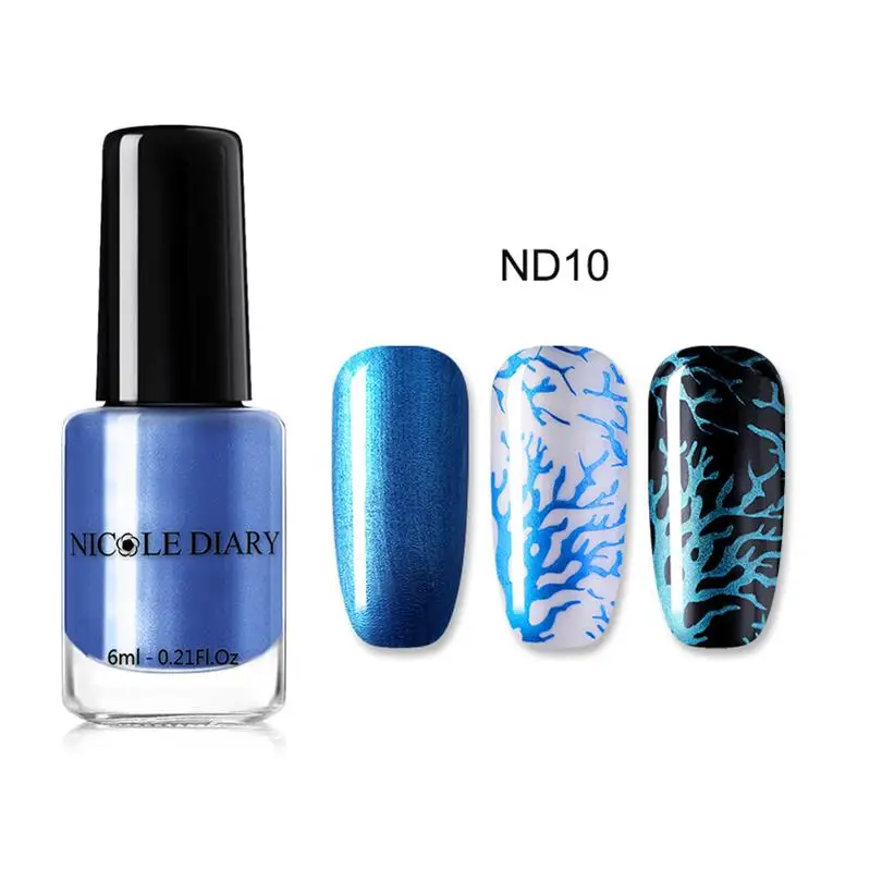 Metallic Stamp 10 NICOLE дневник стемпинг ногтей Покрытие набор черный белый золотой дизайн ногтей печать лак маникюрный лак DIY дизайн для штамповки пластины - Цвет: Metallic Stamp 10
