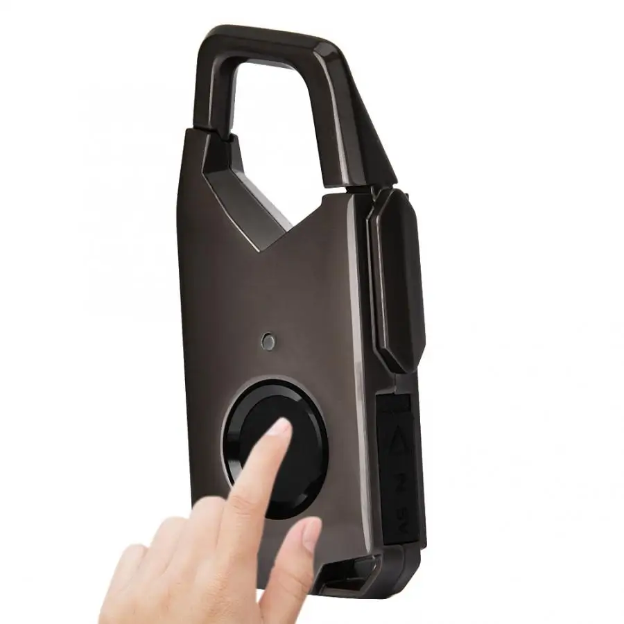 

Смарт-замок со сканером отпечатков пальцев, водонепроницаемый висячий замок с USB-зарядкой для спортзала, шкафчика, багажа, чемодана, шкафа, р...