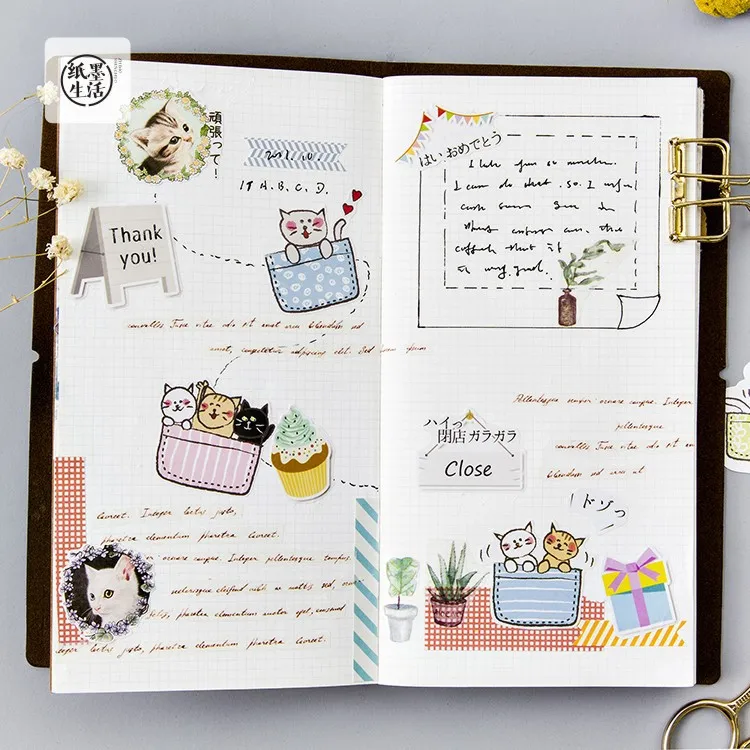 40 шт. Алиса в стране чудес l дневник блокнот для заметок наклейки пакет разместил