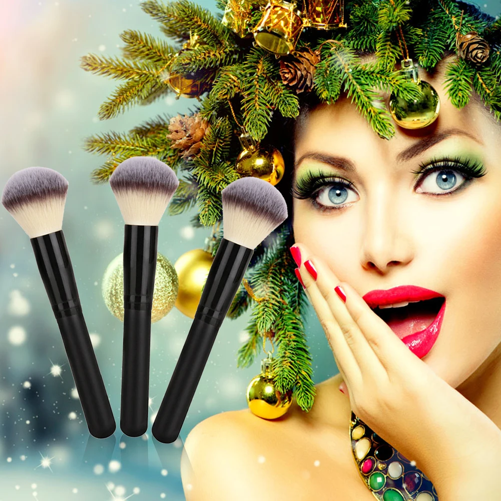 Foundation Brushes Soft Fiber Wood Handle Powder Blush Face Makeup Tool Pincel Maquiagem Facial | Красота и здоровье