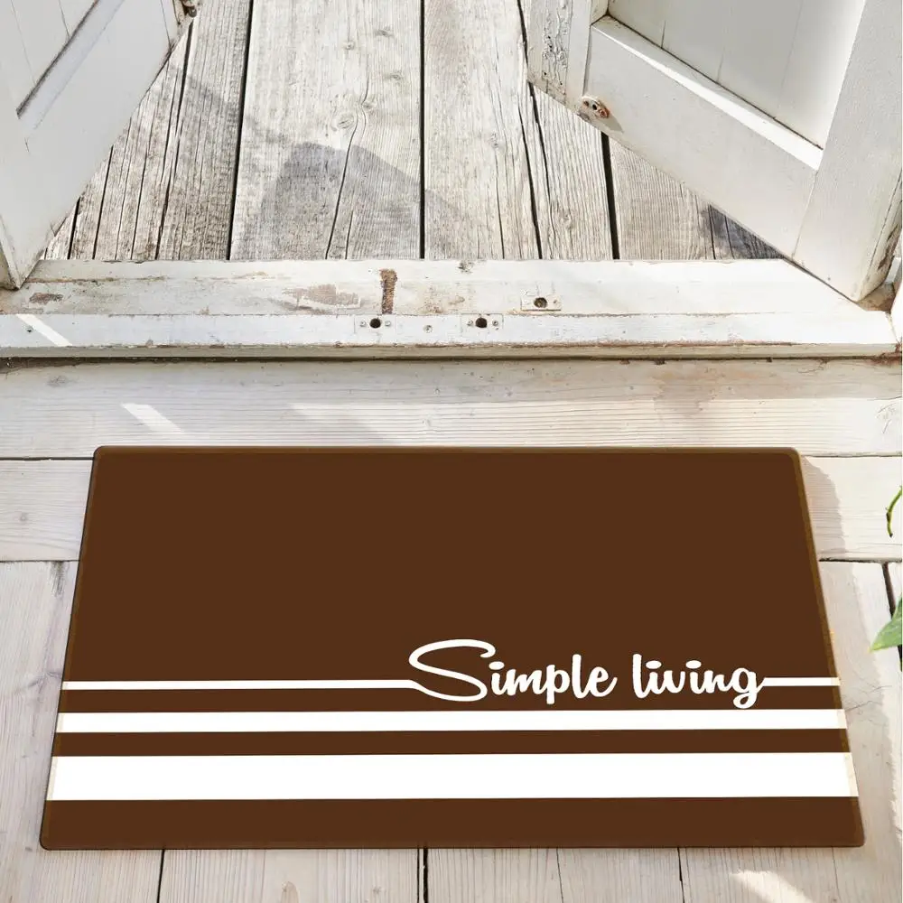 Домашний коврик для входной двери прихожей с надписью Добро пожаловать рисунком