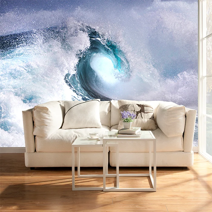 Большой mural моря гостиной 3D обои современный минималистский ТЕЛЕВИЗОР фоне