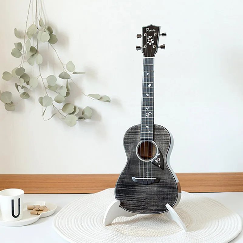 23 дюйм(ов) 23 дюйм(ов) клен handiwork high-end укулеле для начинающих мужчин и женщин - Цвет: Черный