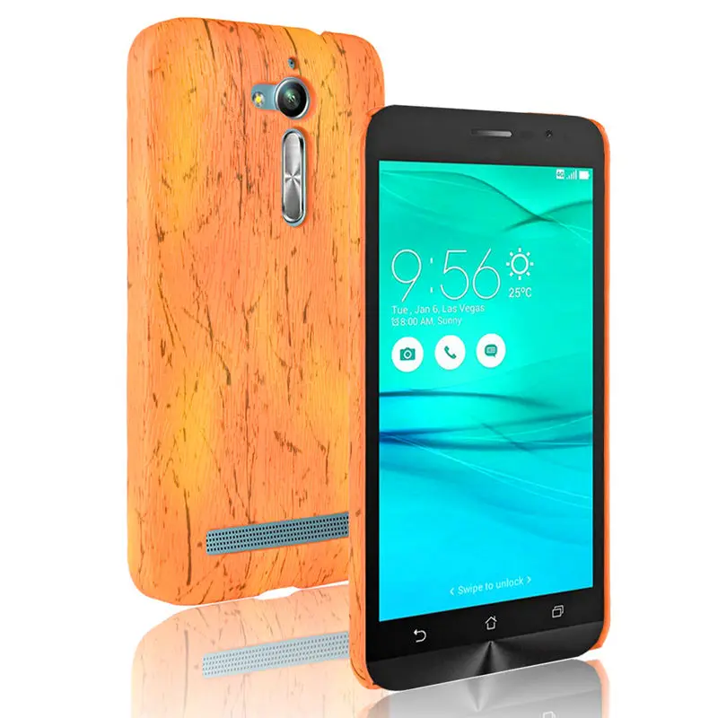 Чехол для Asus Zenfone Max Plus M1 ZB570TL Жесткий из поликарбоната с текстурой древесины +