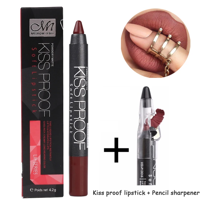 Новинка 2017 фирменный матовый карандаш для губ Menow комплект макияжа водостойкая