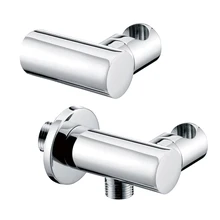 Brass Chrome Wall Mounted Hand Shower Head Holder Bracket Shower Support Rack with Hose Connector Shower Fittings