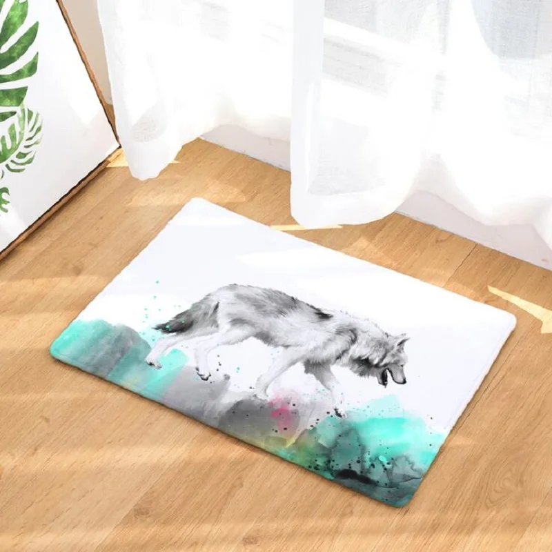 Floor Mat Animals Painting Door Home Decoration Lion Printed Bath Kitchen Carpet Toilet Rug Living Room 50x80cm | Дом и сад