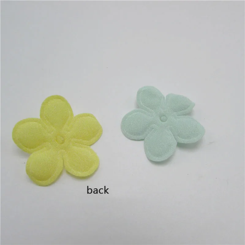 

60pcs Pearl plum flower Padded Patches Appliques For Clothes Sewing Supplies DIY Hair Bow Decoration