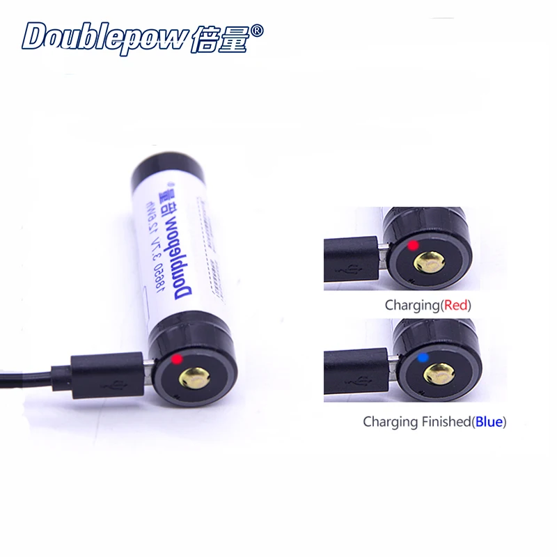 2 шт./лот Doublepow DP-USB18650-3400mAh 3 7 В литий-ионная аккумуляторная батарея в реальной