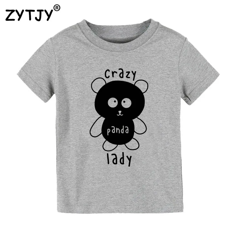 Детская футболка с принтом Crazy Panda Lady для мальчиков и девочек детская одежда