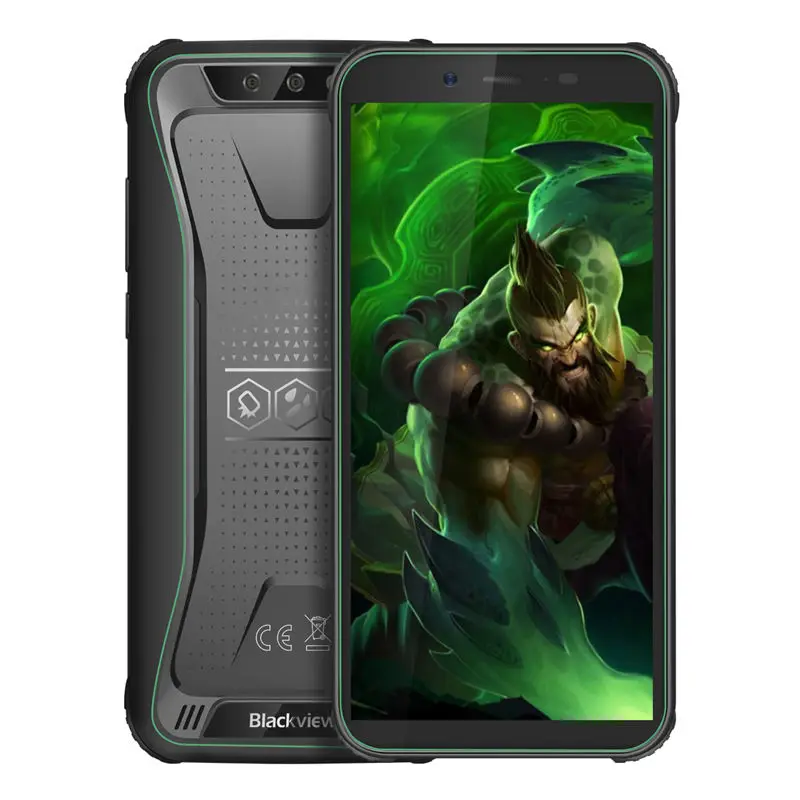 Зеленый Blackview BV5500 Pro 4G Модель IP68 водонепроницаемый смартфон 4400 мАч 5," экран 3 ГБ+ 16 ГБ Android 9,0 сотовый телефон - Цвет: Зеленый