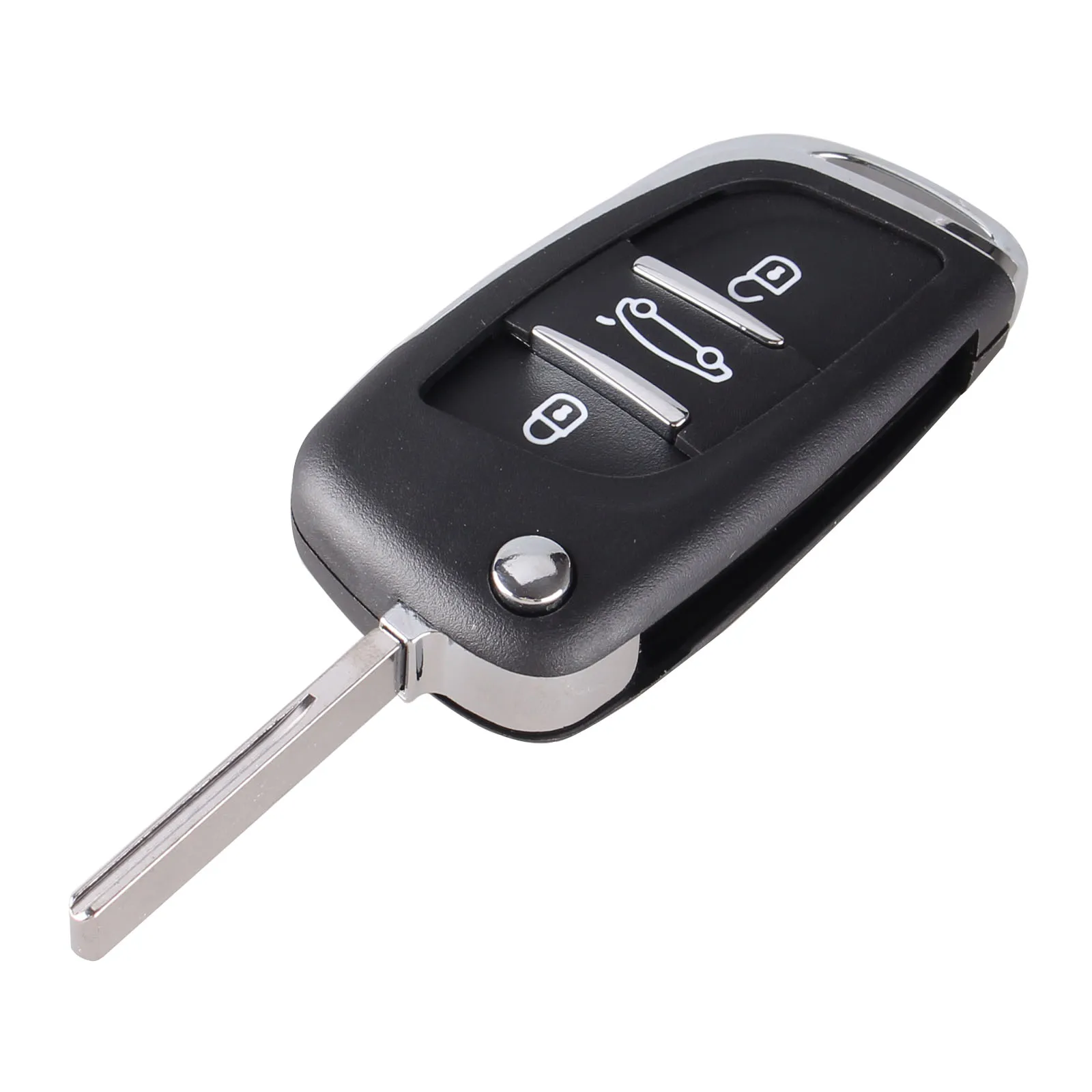 KEYYOU модифицированный чехол для выкидного ключа дистанционного 3 кнопки peugeot 307 S 306