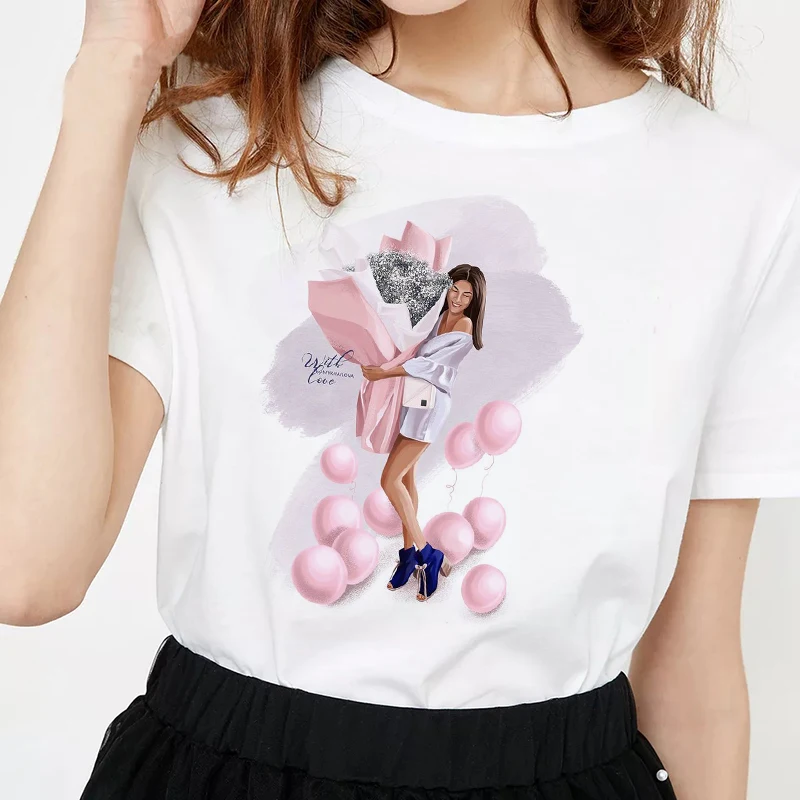 2019 Забавный бутик Camiseta Mujer шикарные красивые повседневные футболки для девочек 90