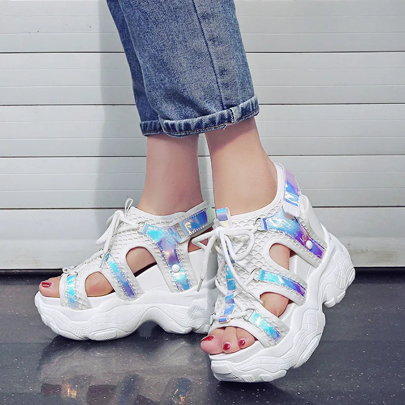 2019 женские сандалии Летняя женская прогулочная обувь модная Повседневная