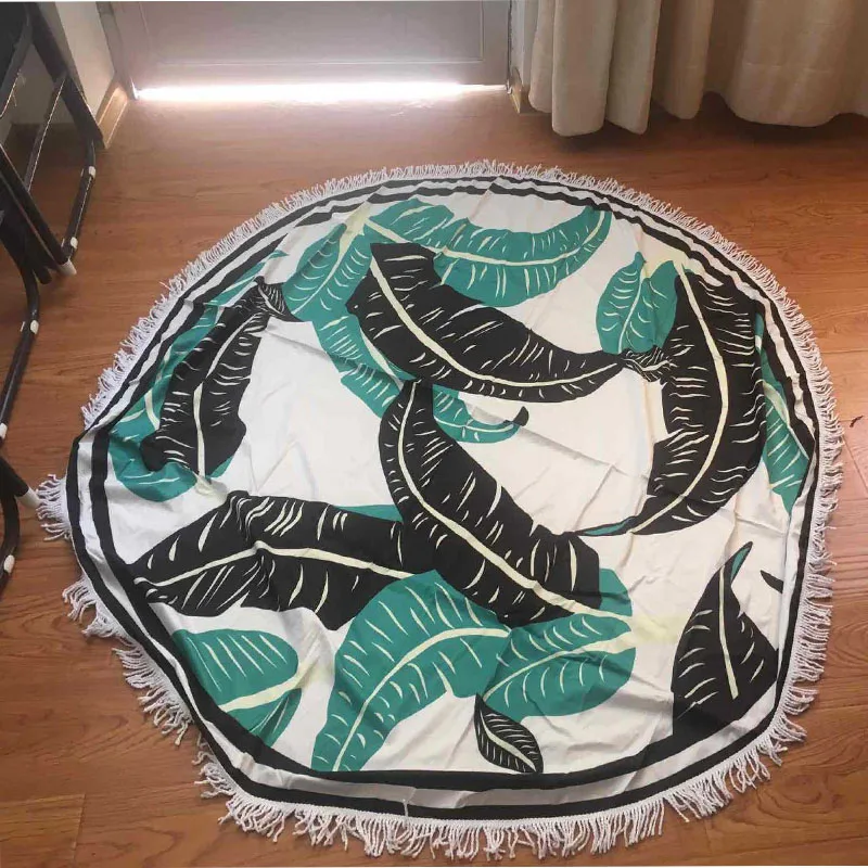 INS/Лидер продаж тропические листья Мандала Круглый Пляжная накидка пляжное