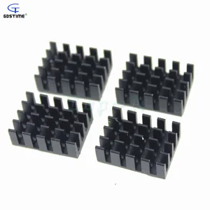 100 шт. 19x14x7 мм алюминиевый радиатор CPU теплоотвод ОЗУ с 3 м скотчем Кулер Черный анодированный радиатор 19 мм x 14 мм x 7 мм