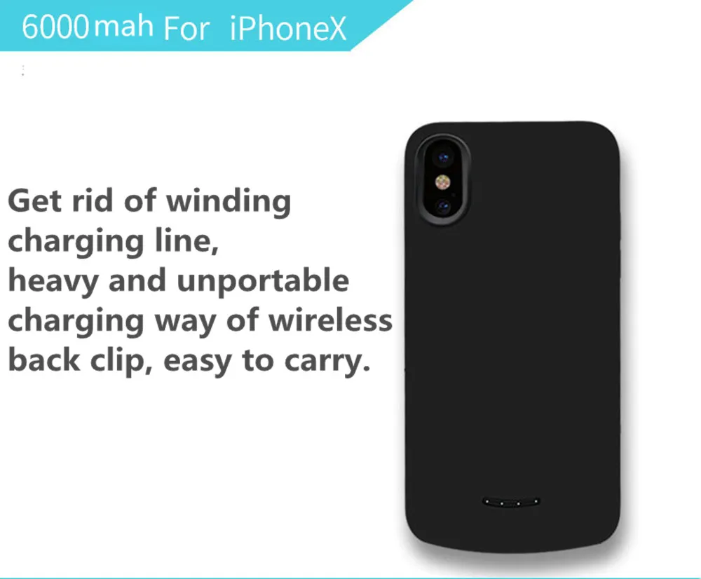 Чехол для зарядного устройства Thravel shark для IPhone X, чехол для аккумулятора, зарядное устройство, ультра тонкий внешний чехол