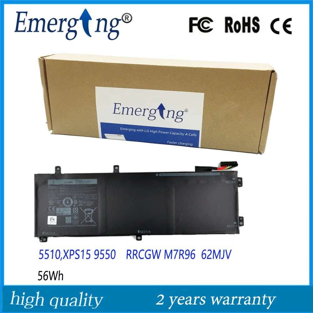 11 4 v 56WH новый оригинальный аккумулятор для ноутбука Dell XPS 15 9550 Precision 5510 RRCGW M7R96