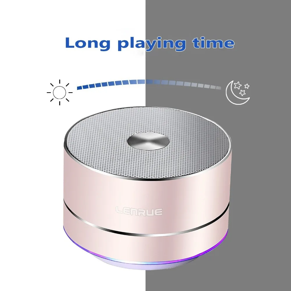 LENRUE Портативный Беспроводной Bluetooth Динамик стерео Портативный светодио дный Динамик s со встроенным микрофоном MP3 мини Subwoof Smart Колонка громкий Динамик колонка