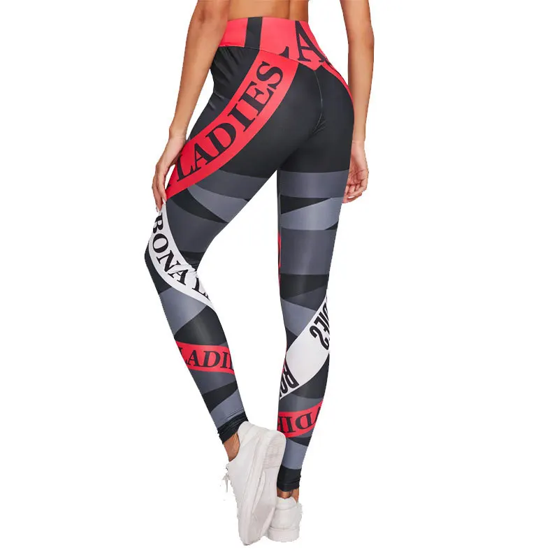 Women Printed Yoga Pants Sportswear Push Up Workout Fitness Elastic Legging Running Gym Sport Tight Compression Fitness Pants