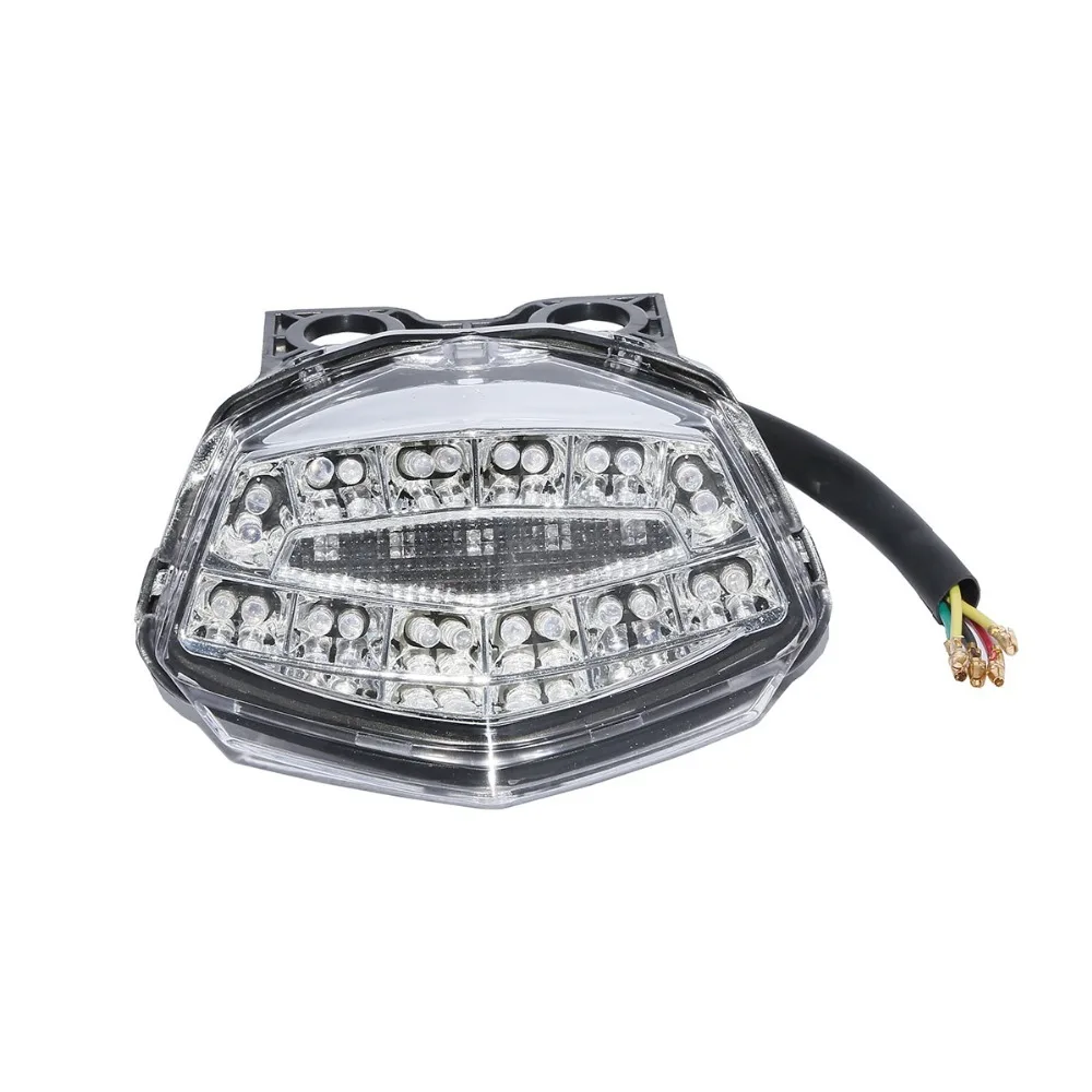 

Motorcycle ABS Clear LED Brake Taillight Turn Signals For KAWASAKI NINJA 250R 2008-2012