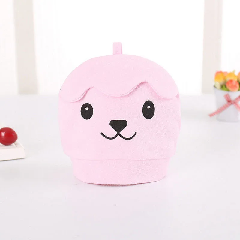 Детская шляпа для новорожденных, осенне-зимняя шапка для мальчиков и девочек, хлопковая шапочка с милым мишкой и смайликом, мягкая теплая шапка унисекс, шапочка