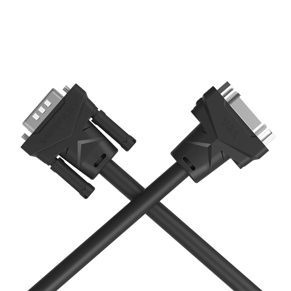 Vention Удлинительный VGA к кабель позолоченный 2 м 3 высокий Премиум черный Кабо папа
