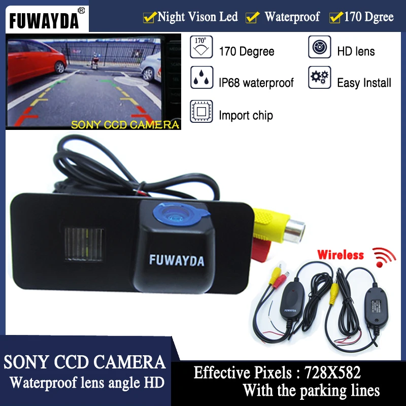 Беспроводная парковочная камера заднего вида HD SONY CCD для VW GOLF 4 5 6 MK4 MK5 EOS LUPO BEETLE PASSAT