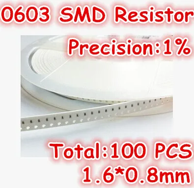 100pcs/lot 0603 1% 4.99R 4R99 4.99 ohm Resistor Chip Fixed SMD | Инструменты