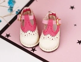 1 пара 3 см Blyth Dolls T-stripe кожаная обувь карамельного цвета Doug для Azone Momoko Lati JerryBerry Holala 1/6 аксессуары для кукол - Цвет: white